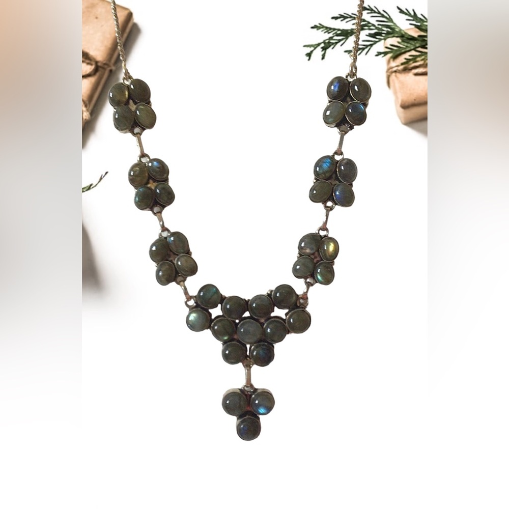 Vintage Labradorite & Sterling Silver Necklace